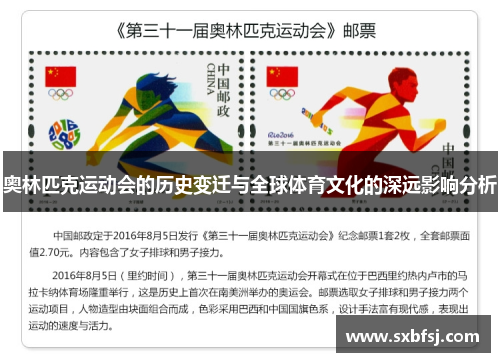 奥林匹克运动会的历史变迁与全球体育文化的深远影响分析